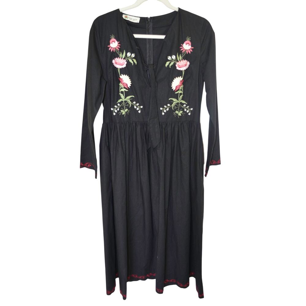 J Crew Floral Smocked Back Tie Shoulder Midi Dress - Picture 4 of 10